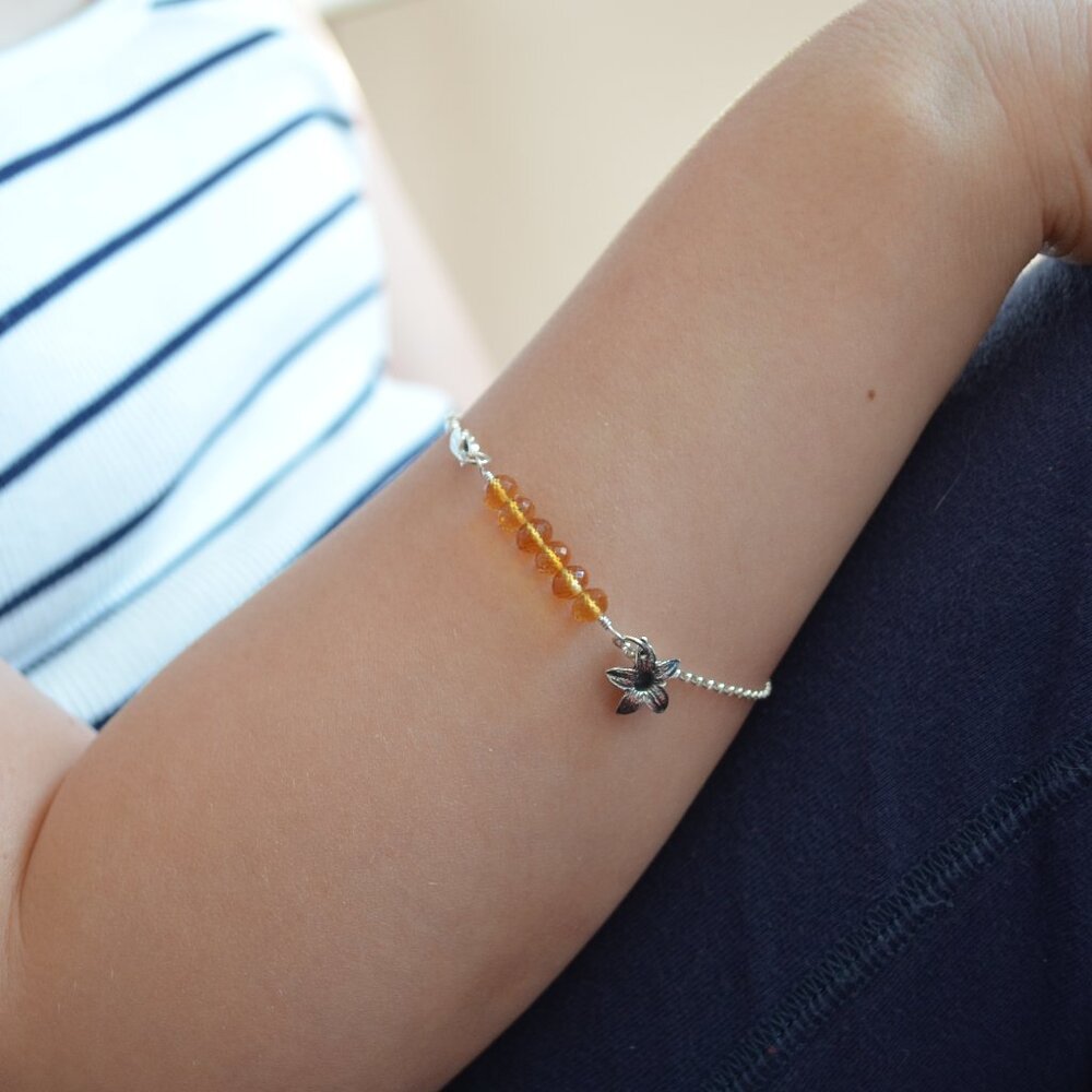 Real Citrine Bracelet in Sterling Silver